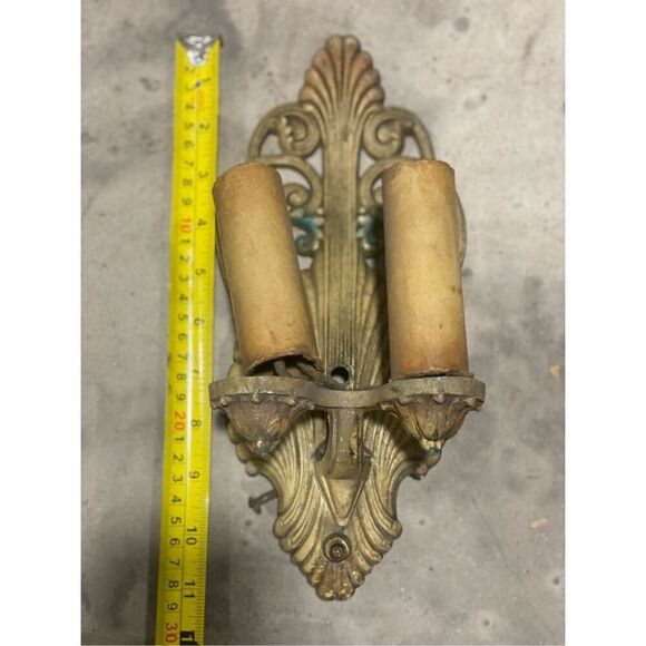Antique Riddle Co Art Deco Cathederal Sconce for Repair - Picture 5 of 8